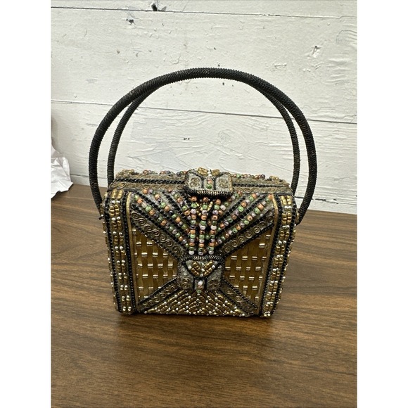 MARY FRANCIS Beautiful Vintage Beaded Evening Bag-Minty Condition! - Picture 8 of 12